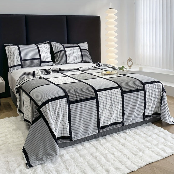 BowLift | Luxury Plush Blanket with Trendy Stripe Print – Ultimate Comfort