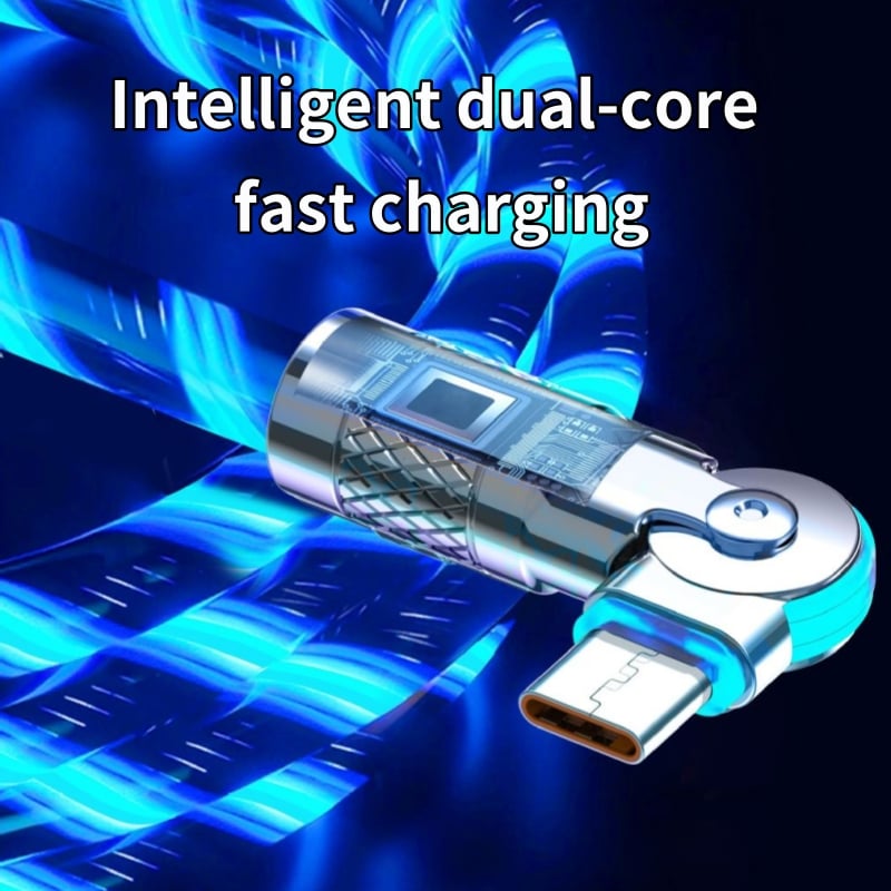 BowLift | Magnetic Charging Cable | 540° Rotating Connector | Fast Charge with LED Glow