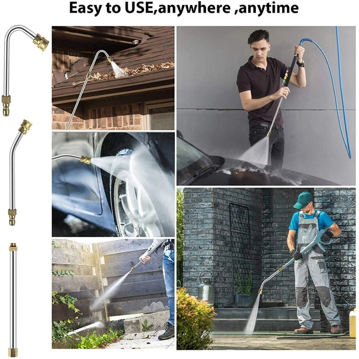 BowLift | 4000 PSI Telescoping High Pressure Washer Wand Set for Gutter & Roof Drainage & Walls Cleaning