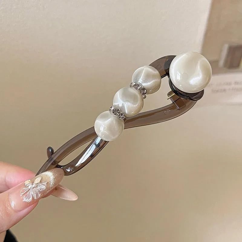 BowLift | Elegant Rose Pearl Twist Hair Clip