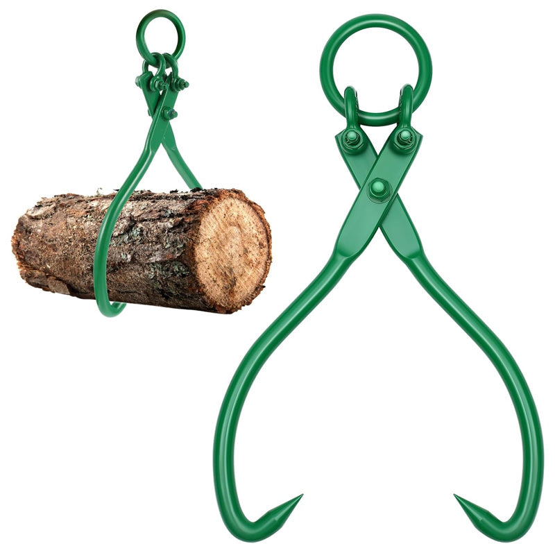 BowLift | 18 Inch Log Lifting Tongs Heavy Duty Wood Log Skidding Tongs Steel Lumber Skidding Tongs