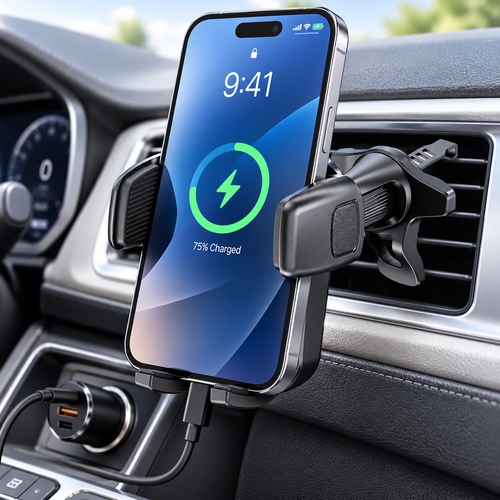 Universal Air Vent Phone Mount with Ball-Joint 360° Rotation Quick-Release Clamp Bowlift