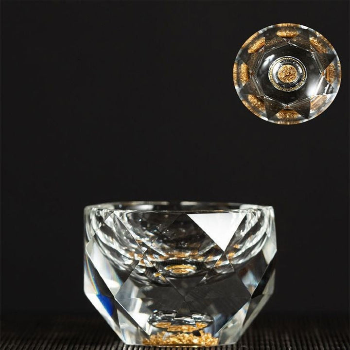 BowLift | 50ml diamond-cut crystal drinking glasses vodka shot glasses wine glasses whiskey glasses spirits sake soju brandy tea cup