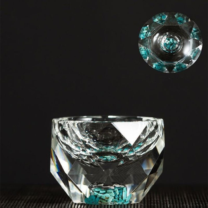 BowLift | 50ml diamond-cut crystal drinking glasses vodka shot glasses wine glasses whiskey glasses spirits sake soju brandy tea cup
