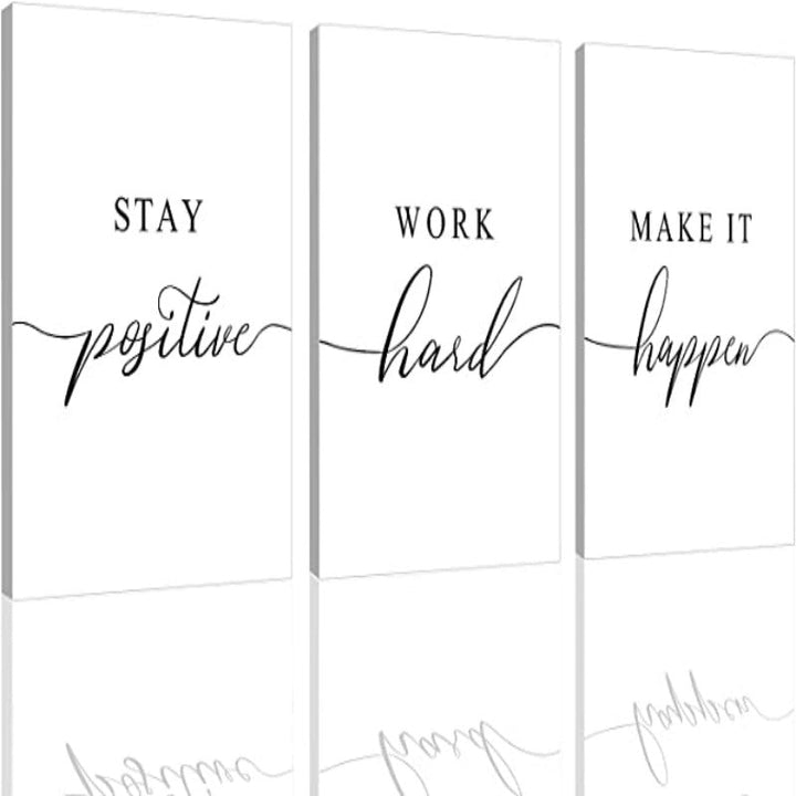 Framed Canvas Wall Art Positive Quote | Bowlift