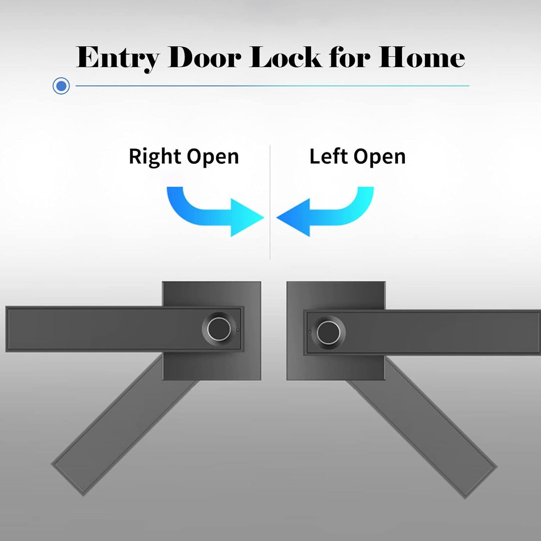 BowLift | Smart Fingerprint Door Lever Lock with Key Access & 30 User Capacity – Nivora