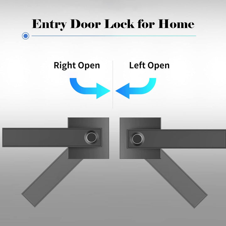 BowLift | Smart Fingerprint Door Lever Lock with Key Access & 30 User Capacity – Nivora