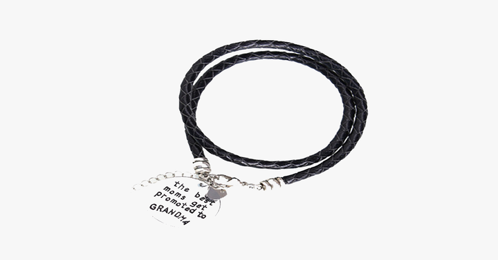 BowLift | The best mothers are promoted to grandma - Hand-stamped bracelets