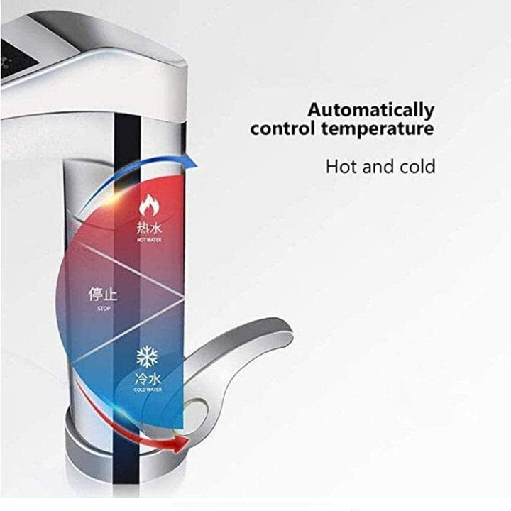 BowLift | Electric Instant Hot Water Tap with Built-In Heater & LED Temperature Display – Kitchen & Bathroom