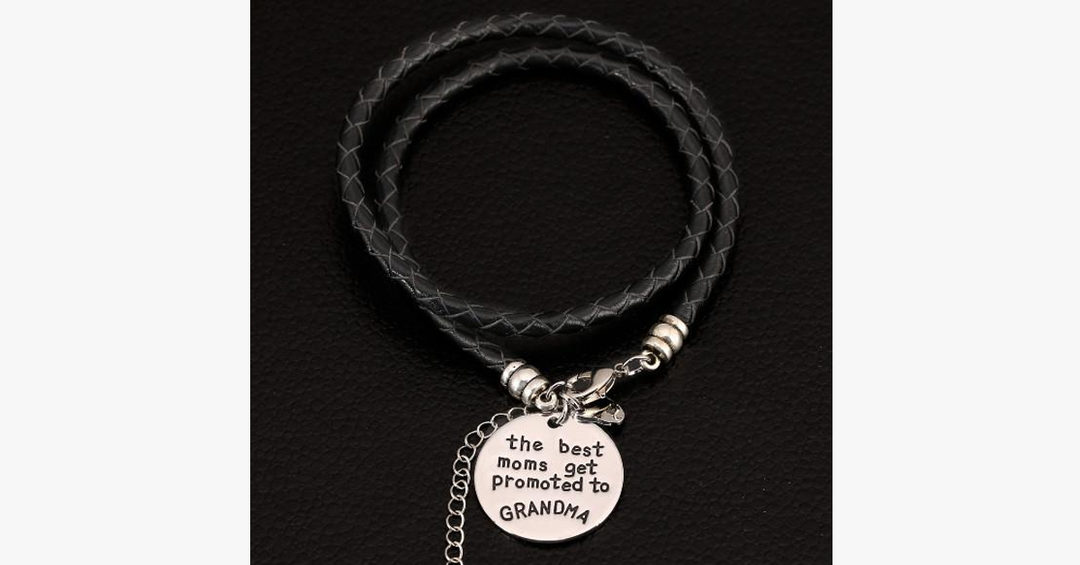 BowLift | The best mothers are promoted to grandma - Hand-stamped bracelets