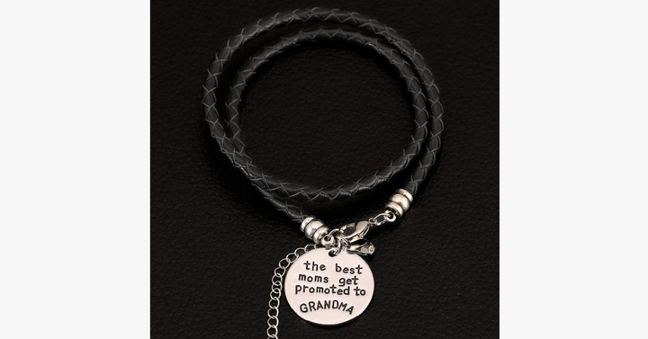 BowLift | The best mothers are promoted to grandma - Hand-stamped bracelets