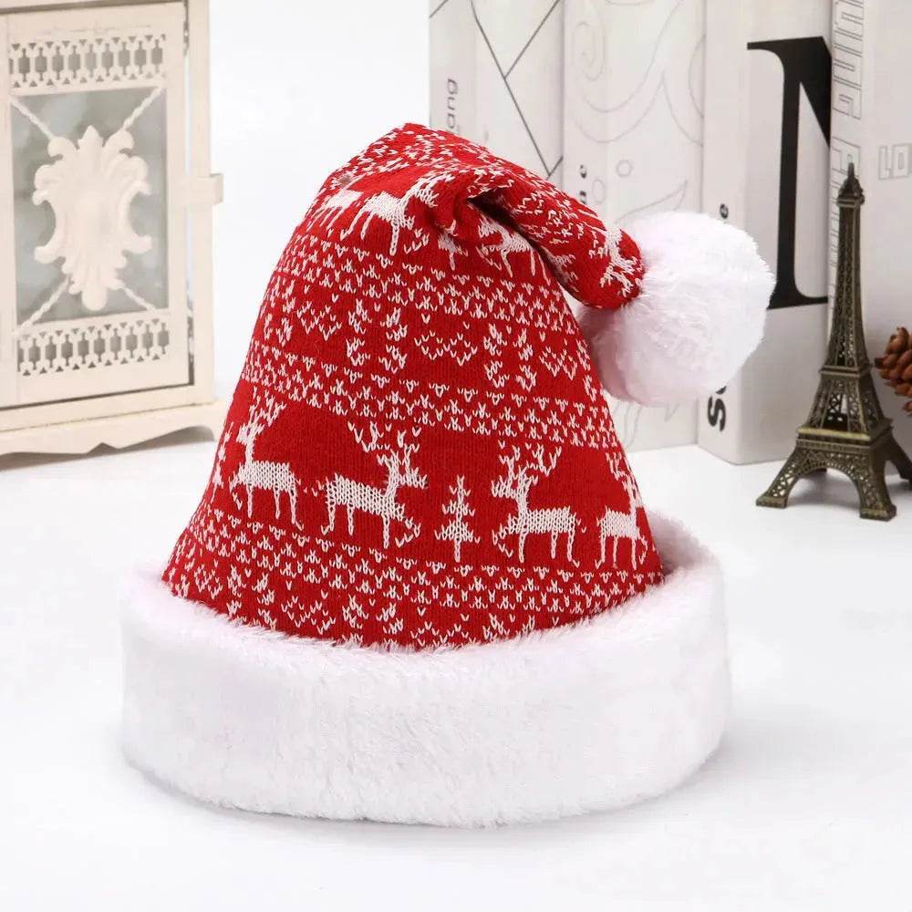 BowLift | Snowflake Deer Knitted Wool Flannel Christmas Hat