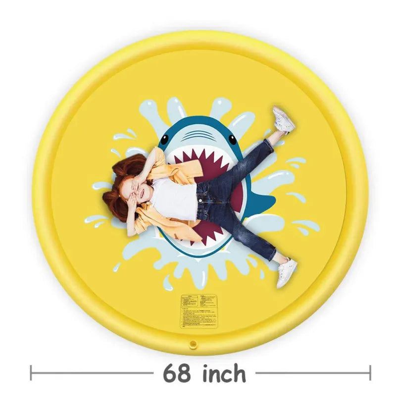 BowLift | Shark Splash Sprinkler Mat for Kids – Inflatable Water Mat