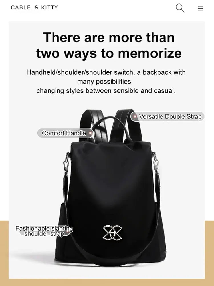 BowLift | Large Volume Theft-Proof Backpack — Secure Travel Backpack with Hidden Zipper