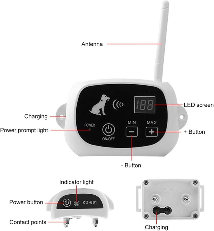 BowLift | Wireless Dog Fence Collar System | Waterproof, Rechargeable & Ideal for Home Training and Outdoor Adventures