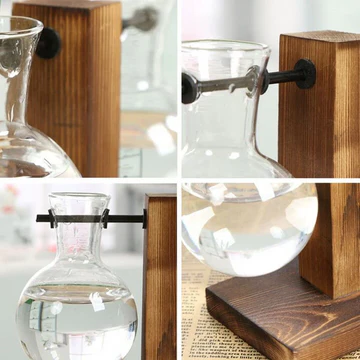 BowLift | Wooden Frame Hydroponic Plant Vase