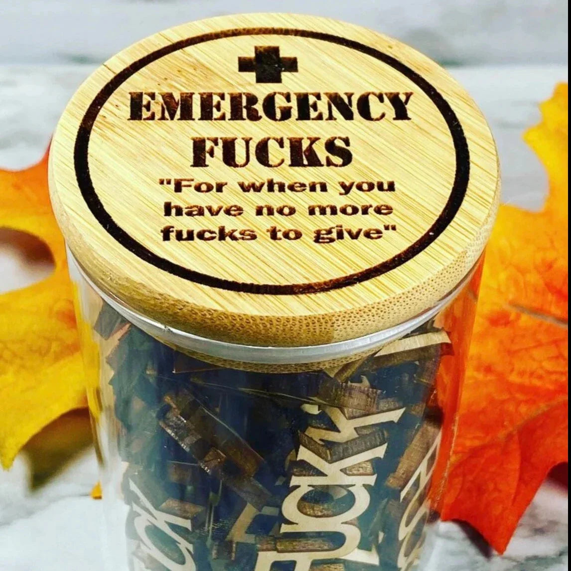 BowLift | Emergency F**k Glass - Funny Give a F**k Glass