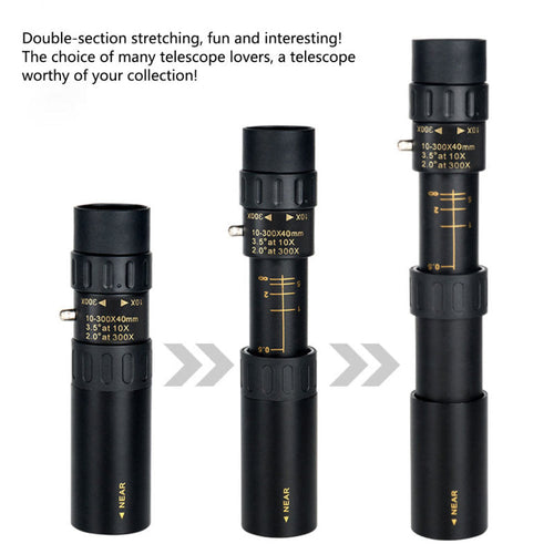 BowLift | 4K 10-300X40mm Super Telephoto Zoom Monocular Telescope