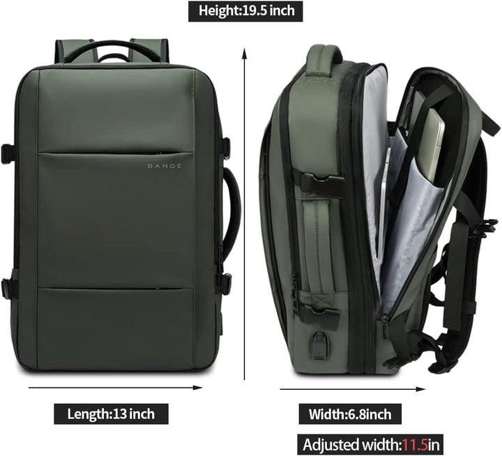 Expandable 26–45L Waterproof Travel Backpack with Laptop Sleeve & Duffle Carry | Bowlift