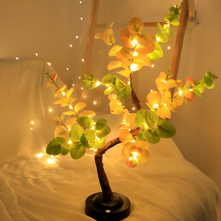 EucalyptusGlow Tree - LED Bonsai Lamp with Rechargeable Drive Bowlift
