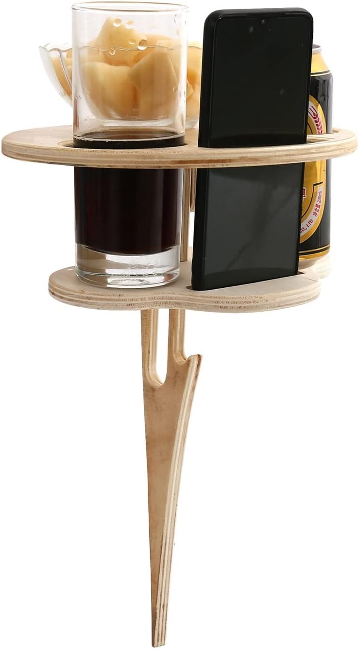 WineGlow Table - Double Portable Wine Table Bowlift