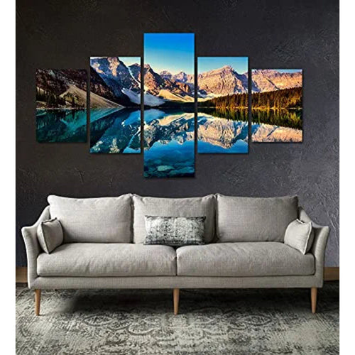 5 Pieces Snow Mountain and Lake Scenery Painting | Bowlift