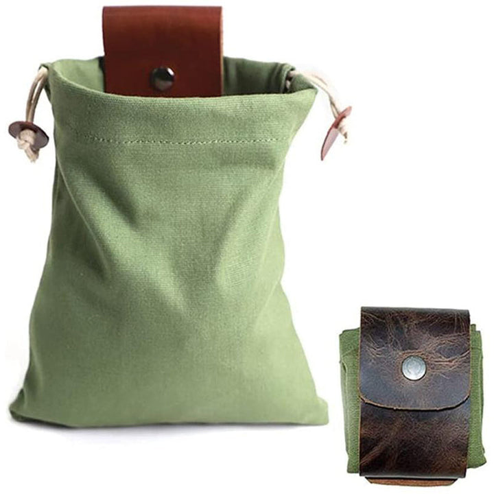 Dimoohome™ Leather and canvas bushcraft bag | Bowlift