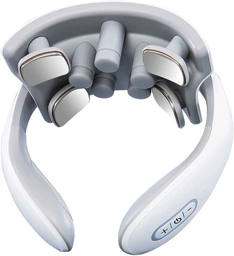 BowLift | Neck massager with heat, pain therapy, smart neck massager, 4 massage heads portable deep tissue trigger point massager