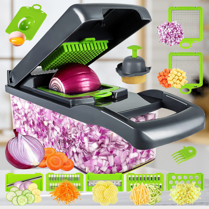 13-in-1-Vegetable-Slicer | Faster-when-Cooking | Bowlift