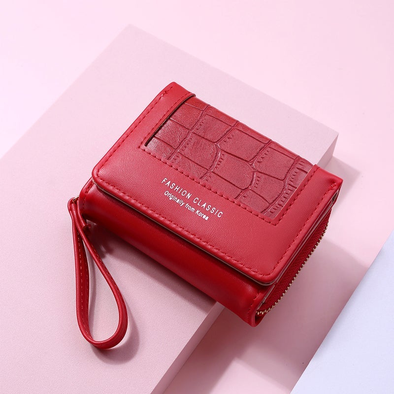 BowLift | Large Capacity Multi-Card Zipper Tri-Fold Coin Purse