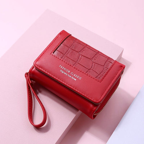 BowLift | Large Capacity Multi-Card Zipper Tri-Fold Coin Purse