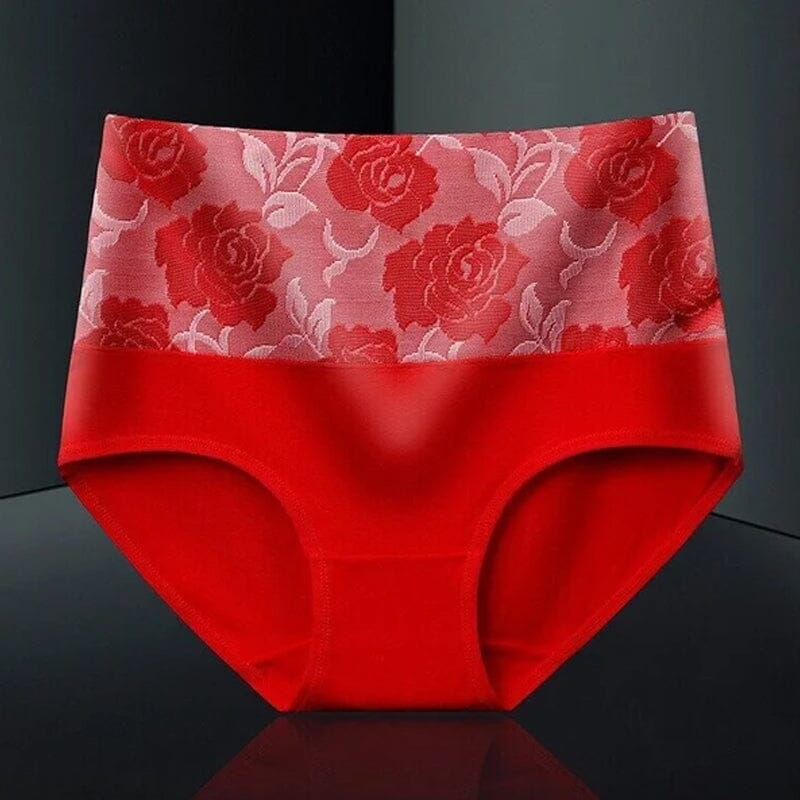 BowLift | High Waist Cotton Print Flower Briefs
