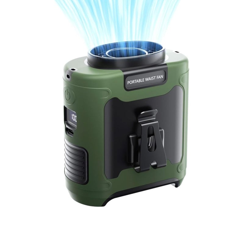 Portable belt fan with USB charging | Bowlift