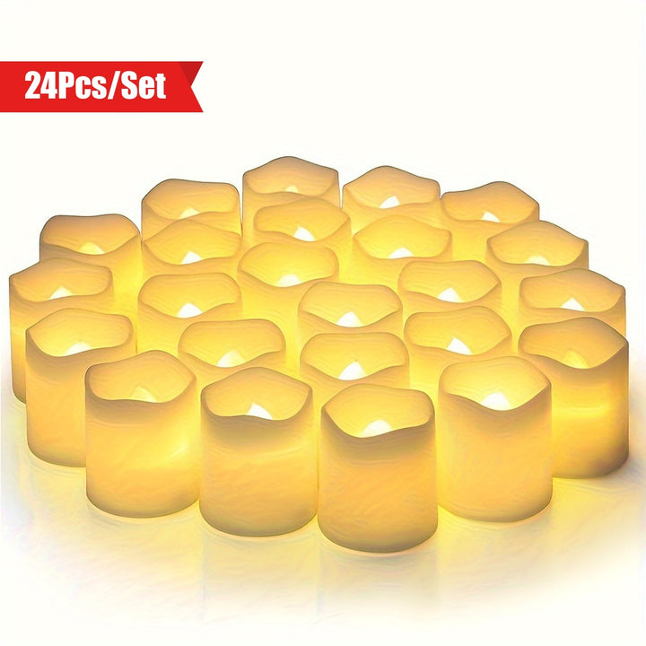 MagicGlow - Safe LED Tea Lights Set of 24 Bowlift