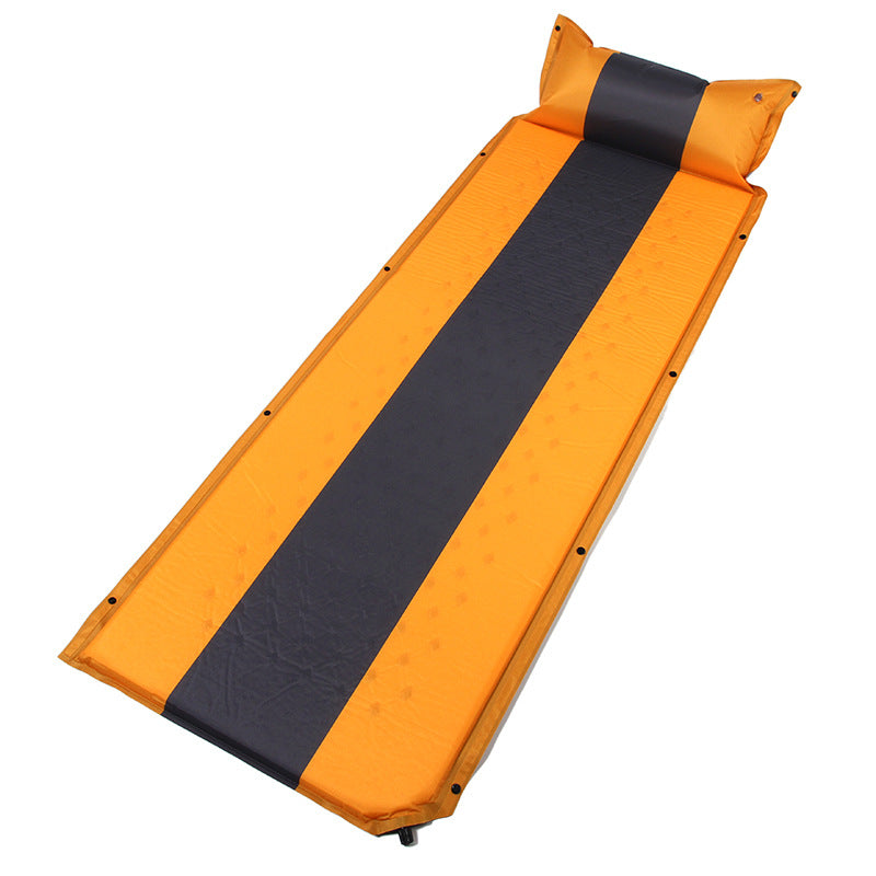 self-inflating camping sleeping pad with integrated pillow and waterproof foam core Bowlift