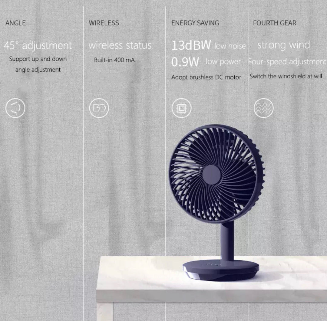 Rechargeable Mini USB Desktop Fan | Bowlift