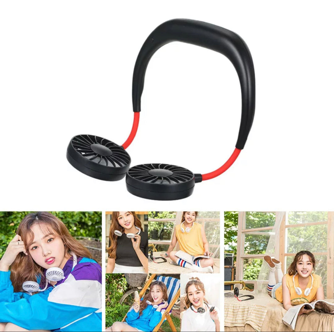 USBPortable Fan Cold Fan Hands Free Neck Fan Hanging Rechargeable Mini Sports Fan | Bowlift