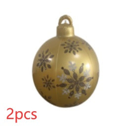 BowLift | Inflatable Christmas Ball Outdoor Decoration 60cm – Weather Resistant PVC Christmas Decoration