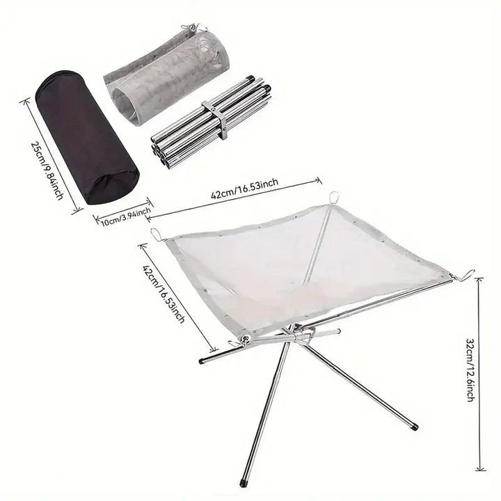 BowLift | Foldable Fire Pit Stand – Portable Fire Pit for Camping & Outdoor