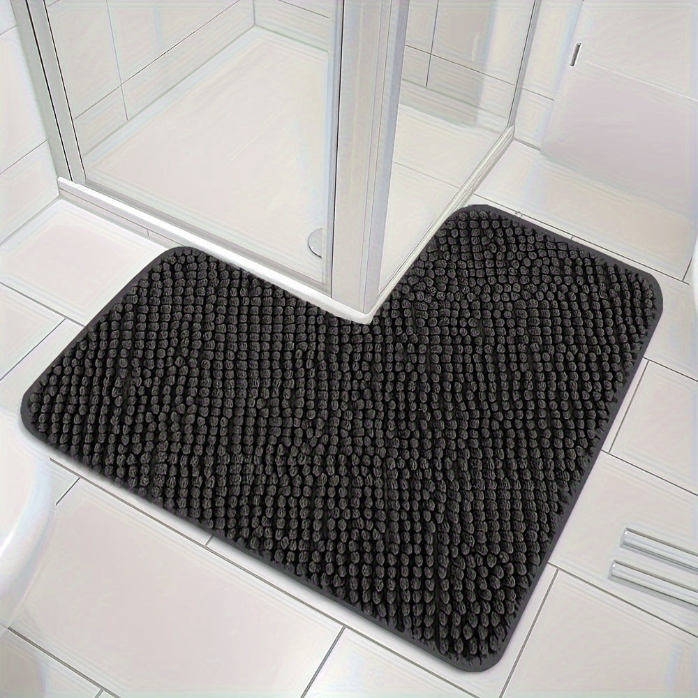 BowLift | Corner Bath Mat Lunava | L-Shape for Shower & Corner | Non-Slip & Soft | 40x40x80 cm