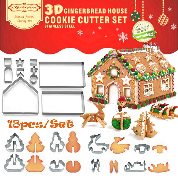 BowLift | Christmas Stainless Steel 3D Cookie Mold (18pcs)
