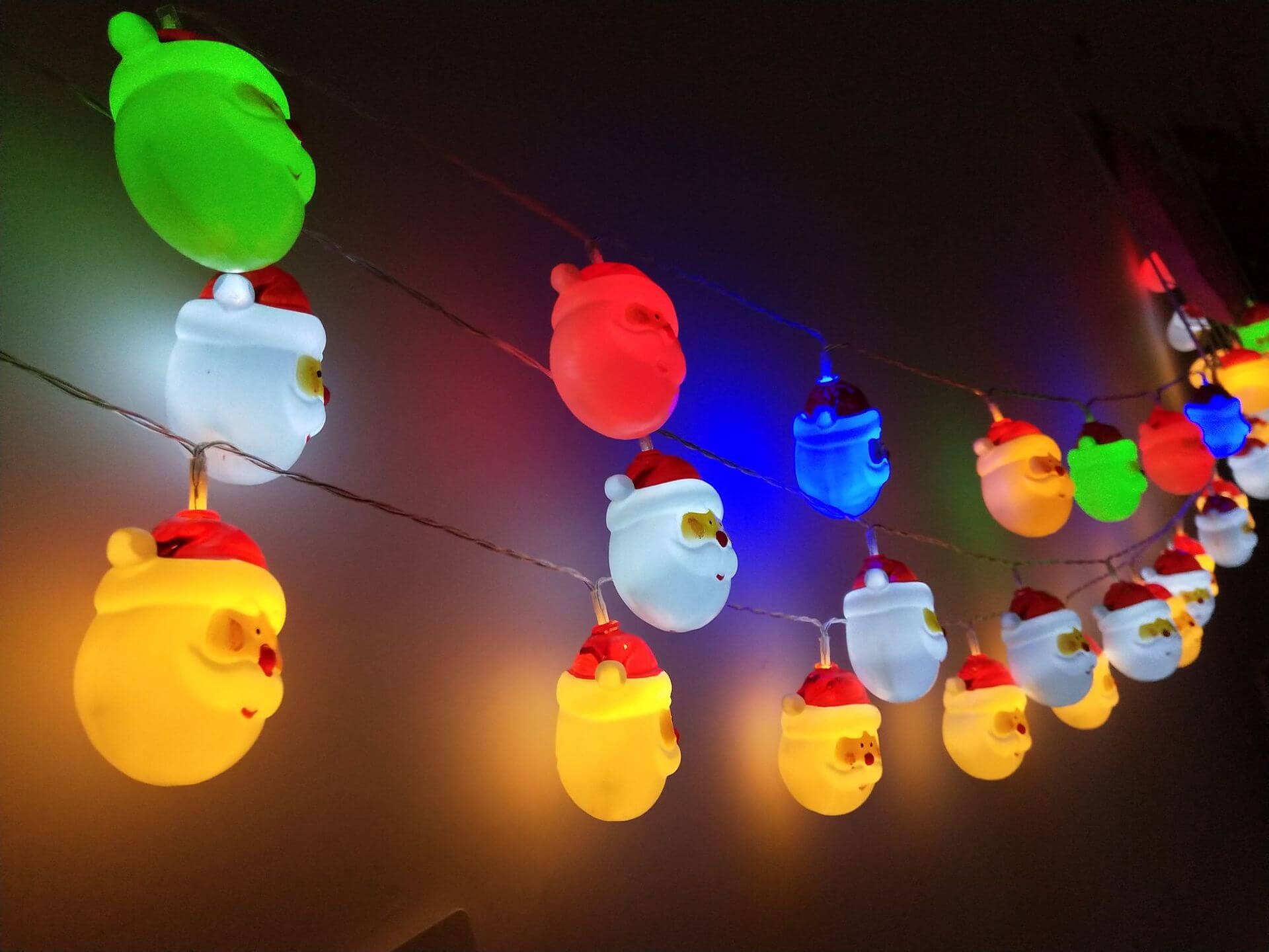 BowLift | Christmas Santa Claus String Lights Patio Party Decoration 10/20 Battery String Lights