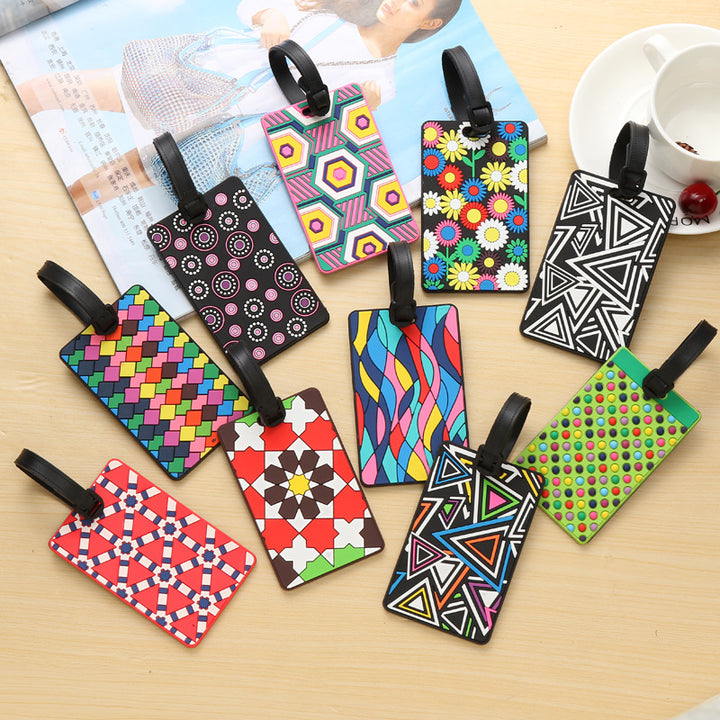 Unisex Vibrantly Patterned Travel Luggage Tag Bowlift