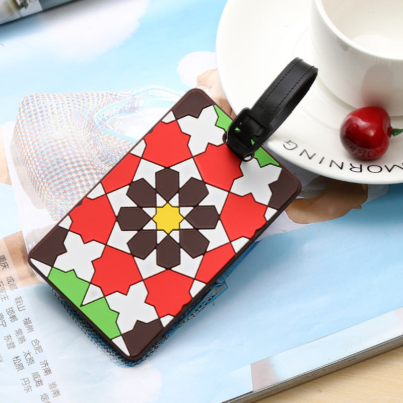 Unisex Vibrantly Patterned Travel Luggage Tag Bowlift