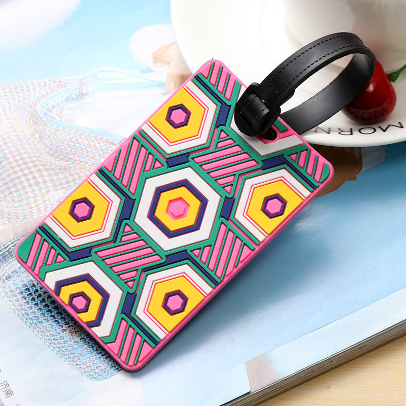Unisex Vibrantly Patterned Travel Luggage Tag Bowlift