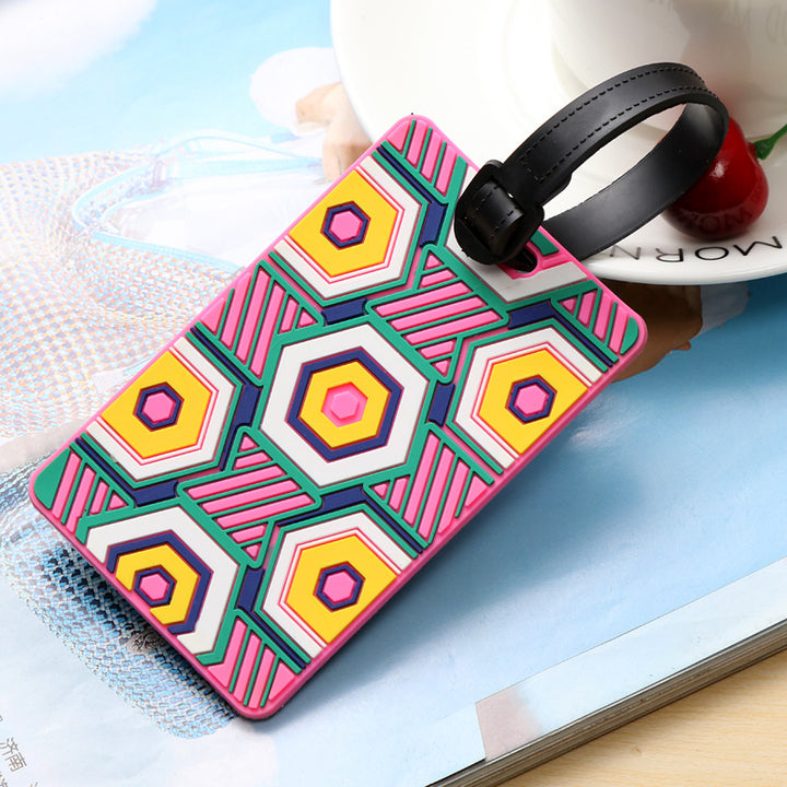 Unisex Vibrantly Patterned Travel Luggage Tag Bowlift