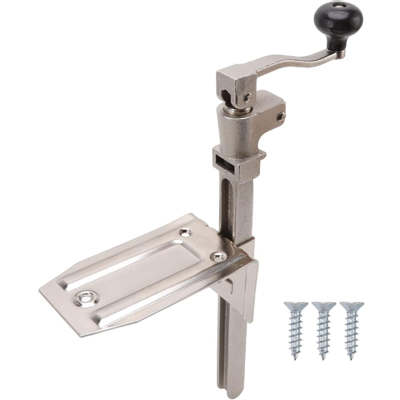 BowLift | 17.5in Manual Can Opener Commercial Table Clamp Opener with Plated Steel Base