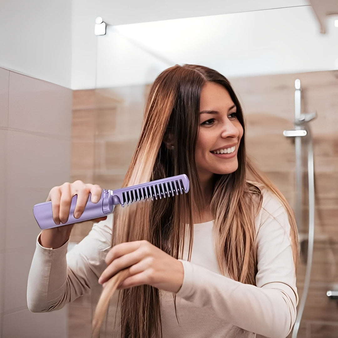 BowLift | Glatzza Mini-Smoothing Brush — Silky smooth dream hair in 60 seconds that captivates all eyes!