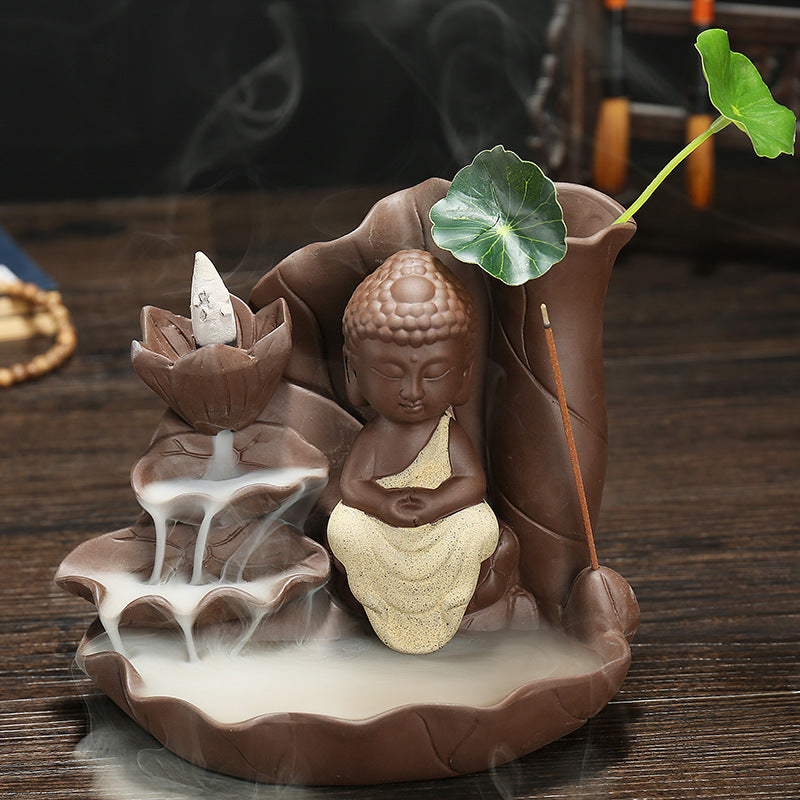 Serene Buddha Waterfall Incense Holder