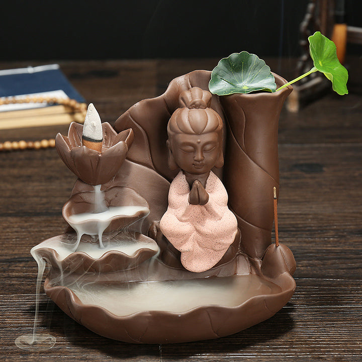 Serene Buddha Waterfall Incense Holder